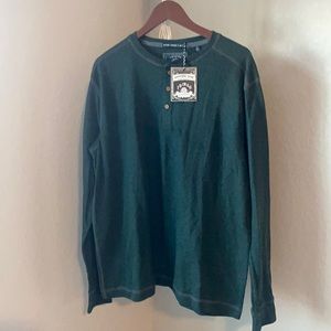 Green Quarter Button Sweater